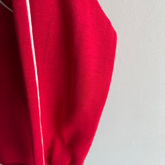 1970s Knit Knak Lovely Red Zip Up