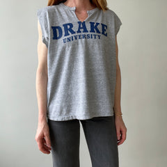 1970s/80s Grey Drake University Sleeveless T Shirt