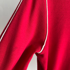 1970s Knit Knak Lovely Red Zip Up