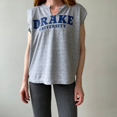 1970s/80s Grey Drake University Sleeveless T Shirt