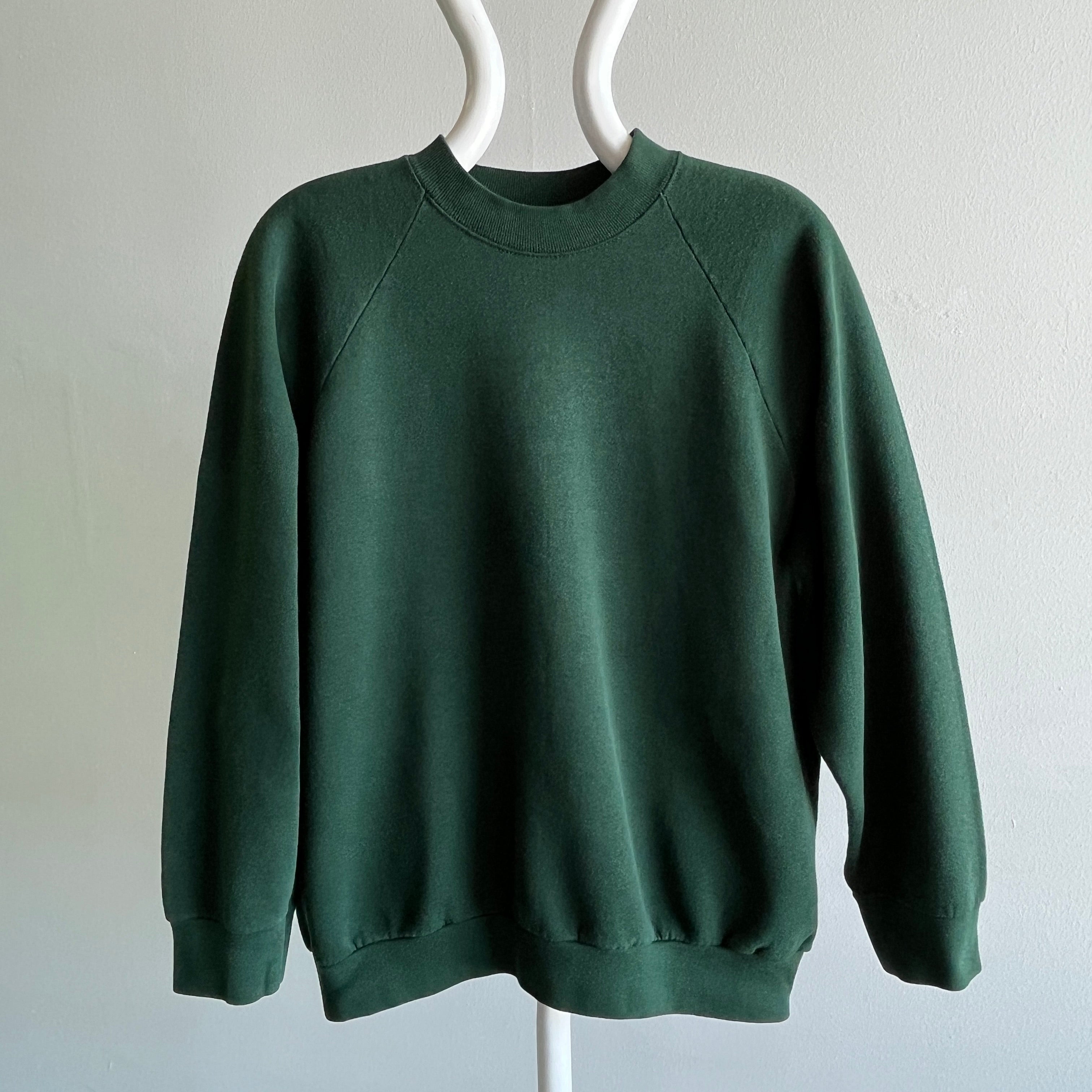 1980s FOTL Casual Wear Dark Forest Green Sweatshirt