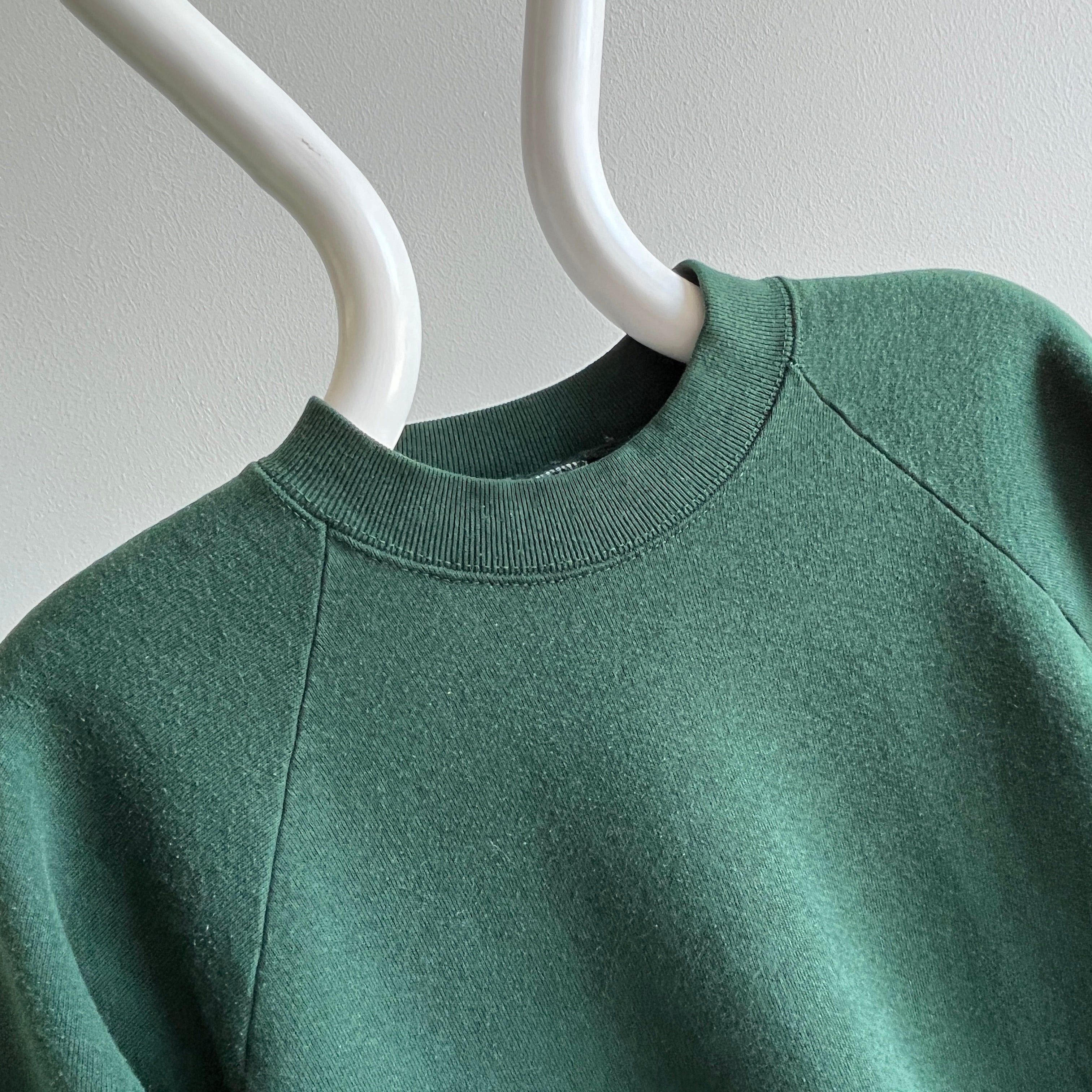 1980s FOTL Casual Wear Dark Forest Green Sweatshirt