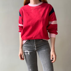 1980s Lightweight Cotton Sweatshirt Cut Top