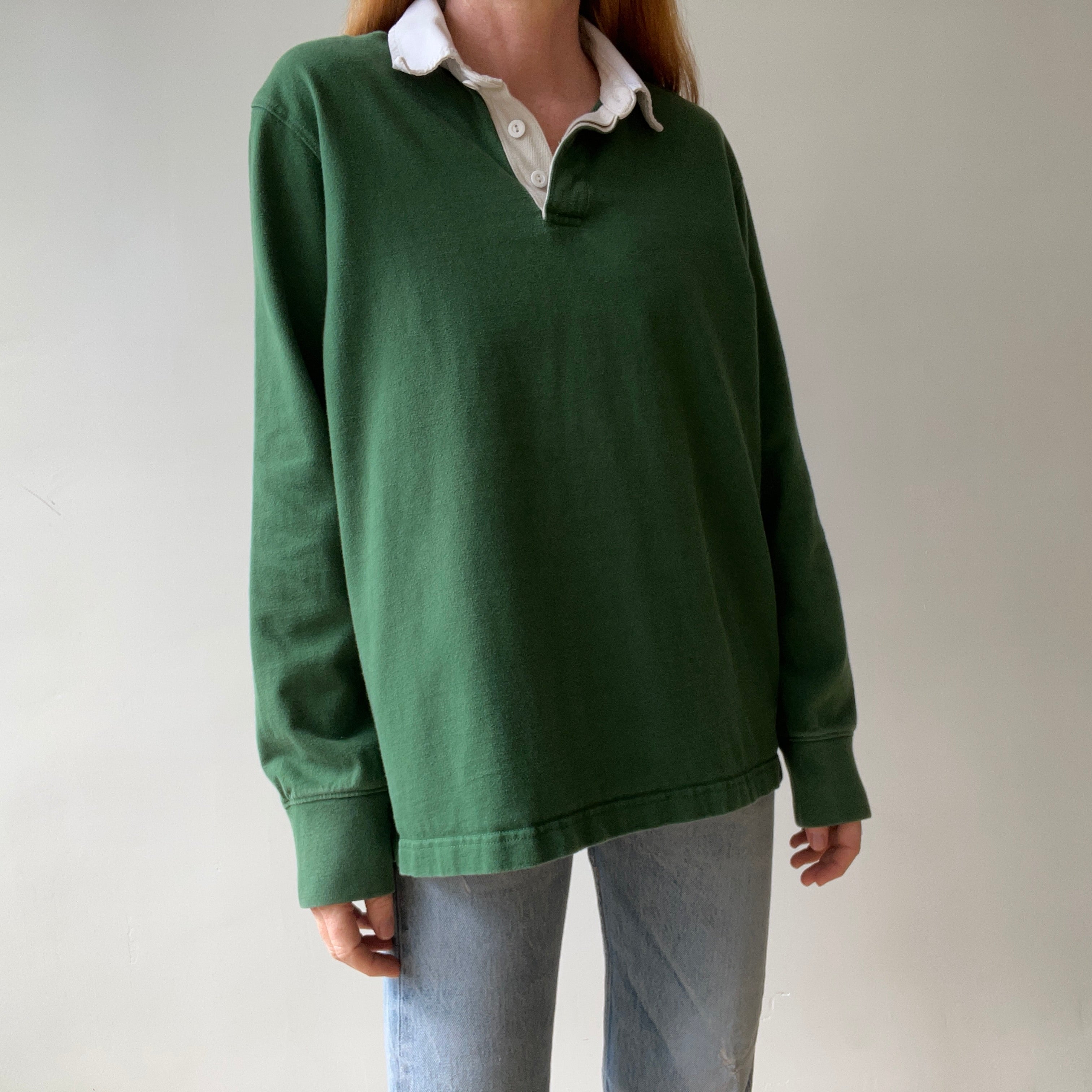 1990s Forest Green Rugby Shirt