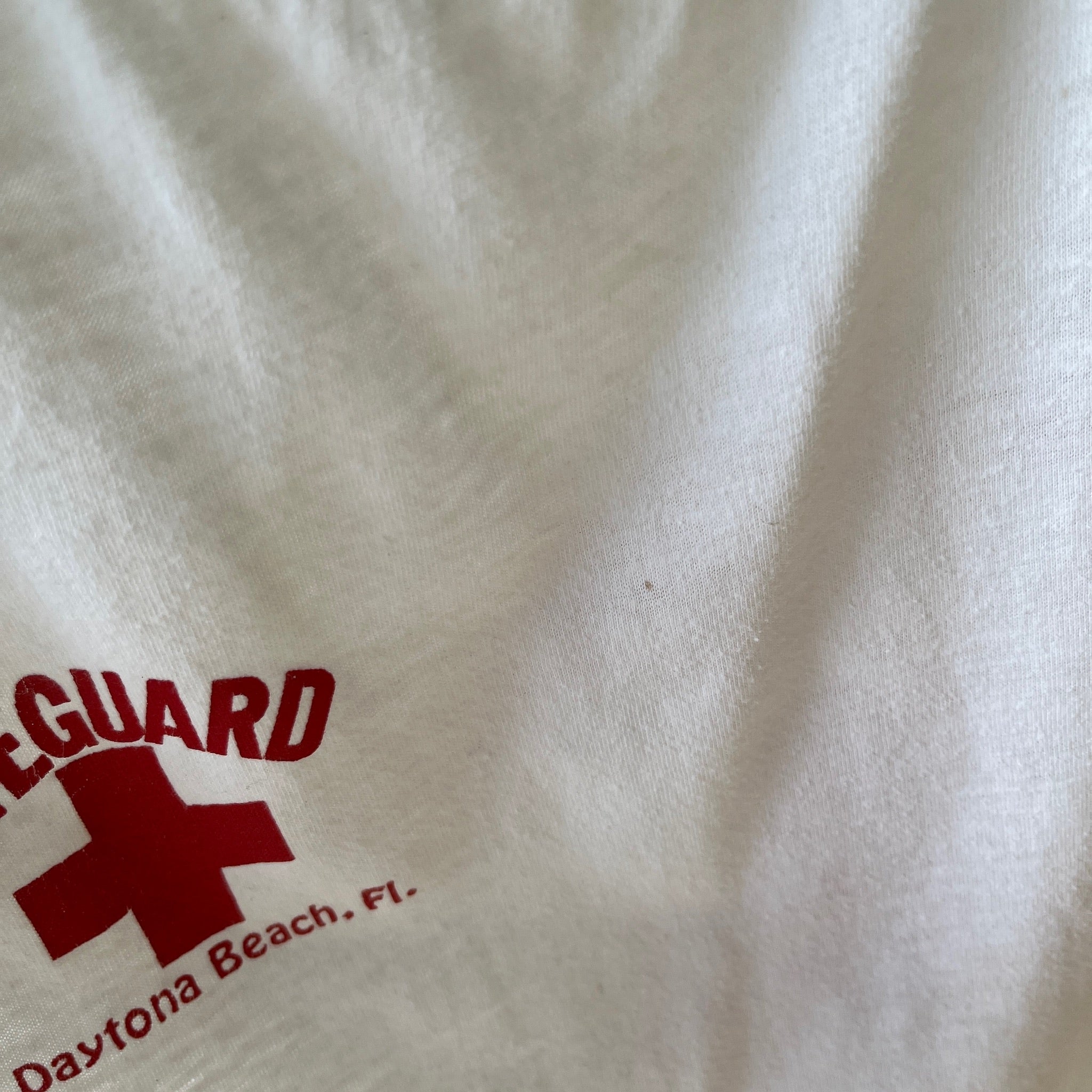 1980s Lifeguard Daytona Beach, FL Front and Back Tank Top