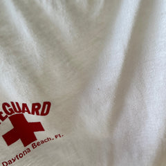 1980s Lifeguard Daytona Beach, FL Front and Back Tank Top