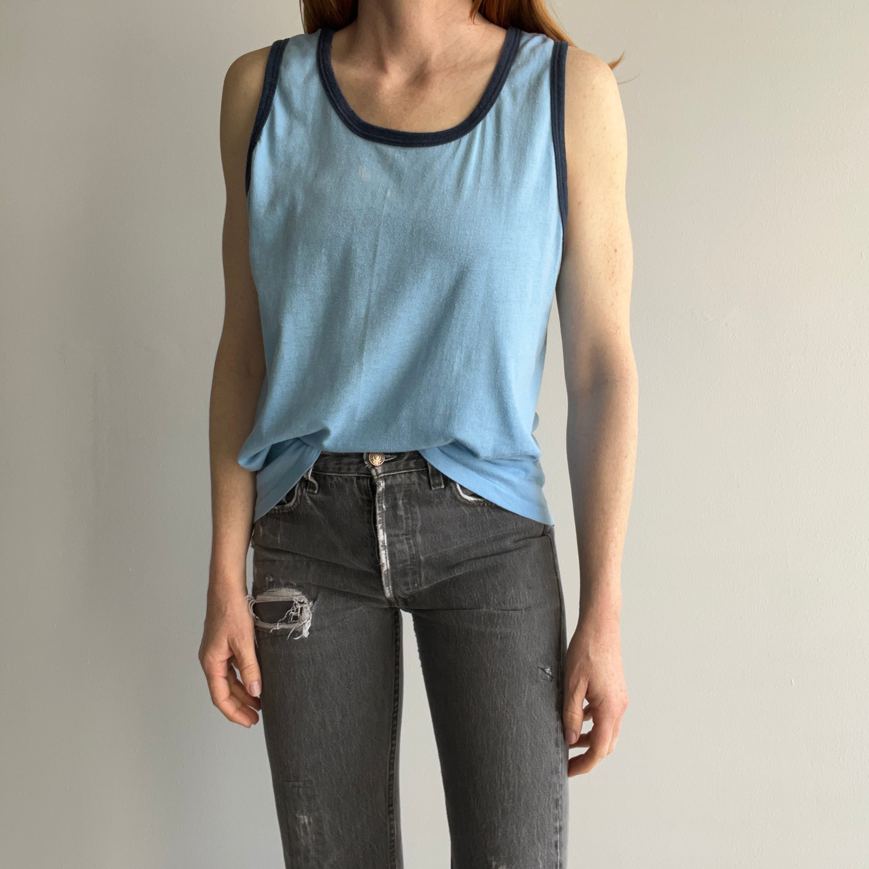 1970s Two Tone Tank Top