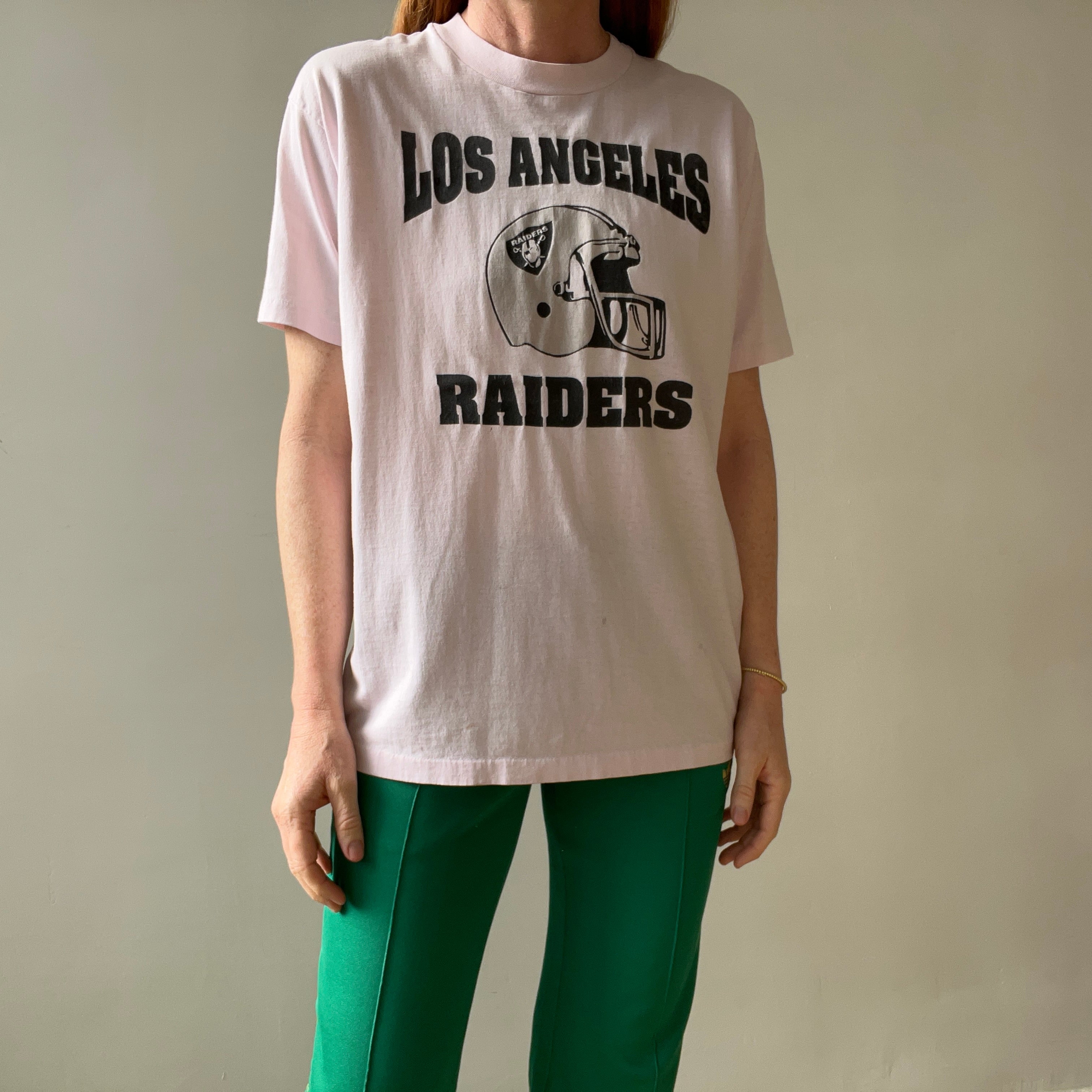 1990s Light Pink Los Angeles Raiders T Shirt