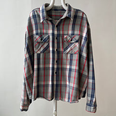 1990s Super Soft and Worn Relaxed Fit Flannel