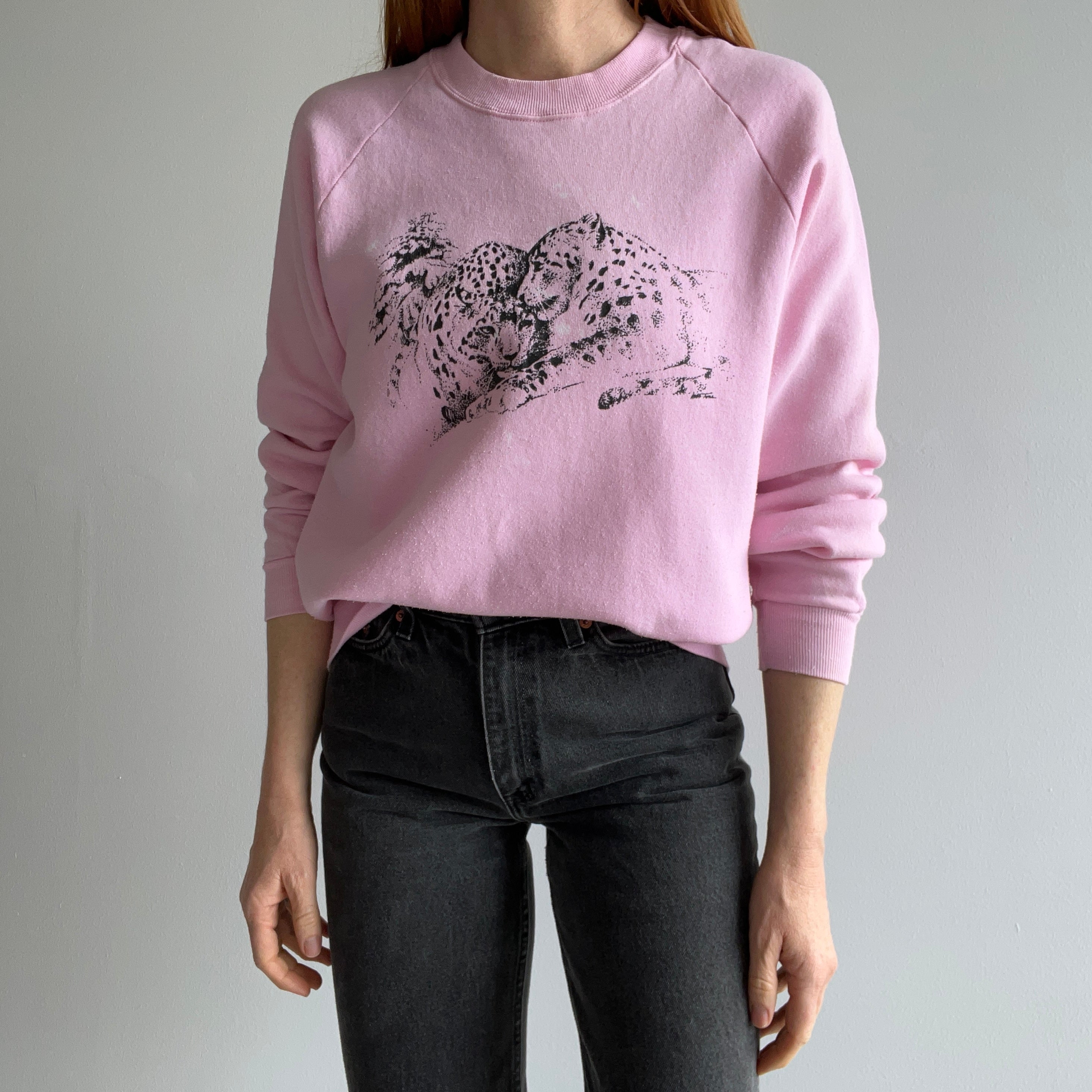 1980s Cheetah Sweatshirt - !!!!