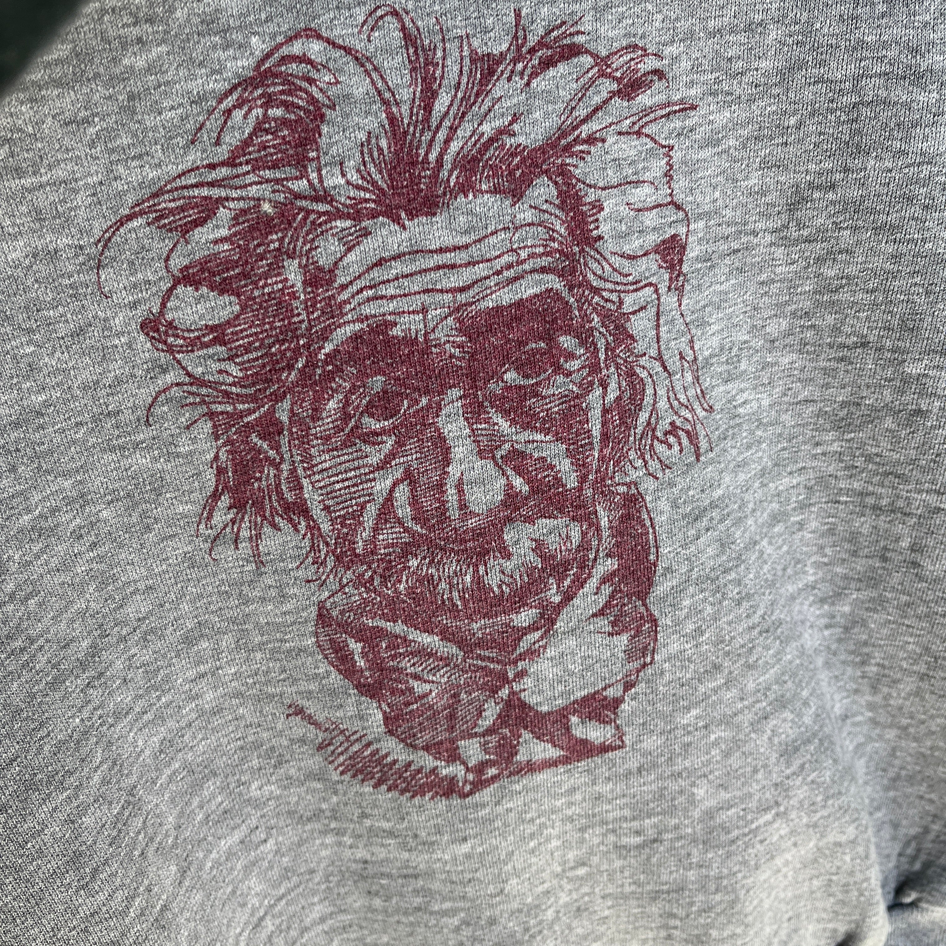 1980s Big Head Albert Einstein Vintage Sweatshirt by Jerzees/Russell - COLLECTIBLE
