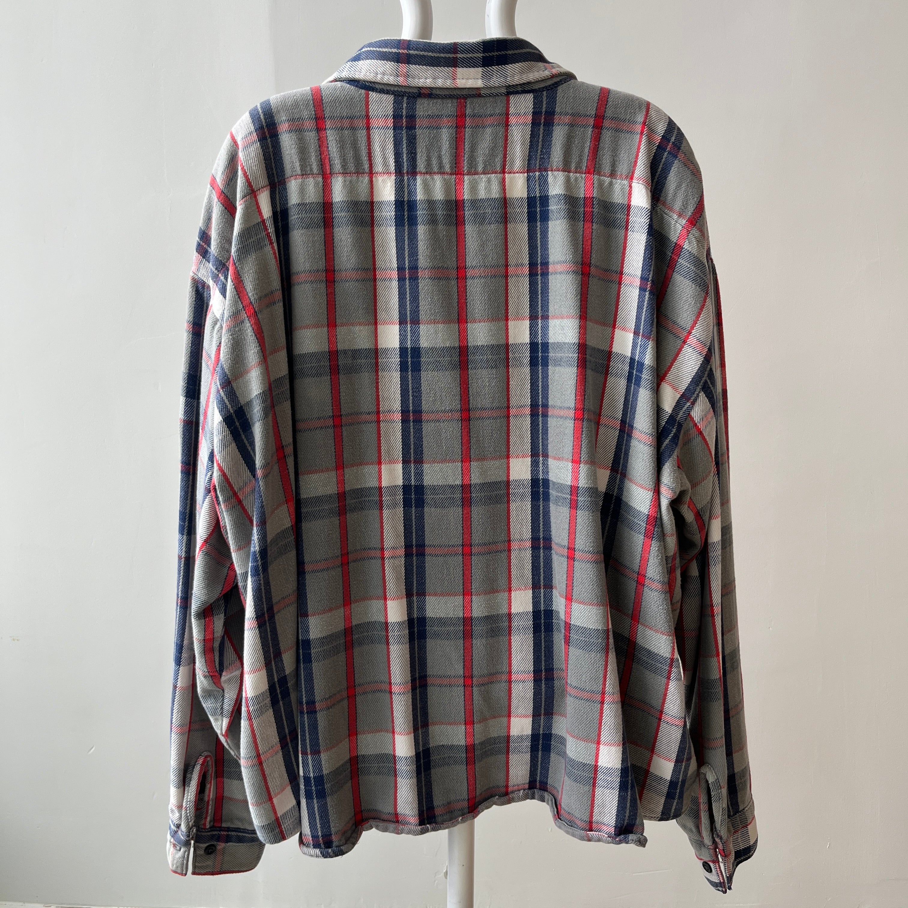 1990s Super Soft and Worn Relaxed Fit Flannel