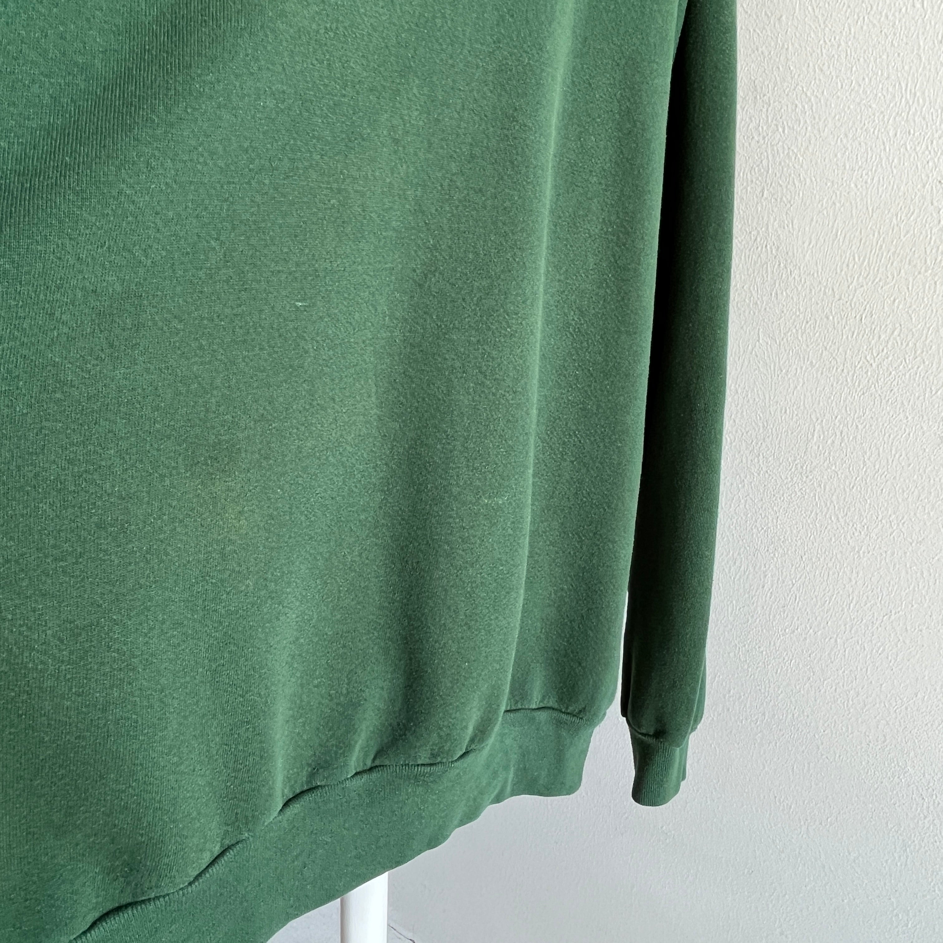 1980s Blank Dark Emerald Green Sweatshirt by Jerzees