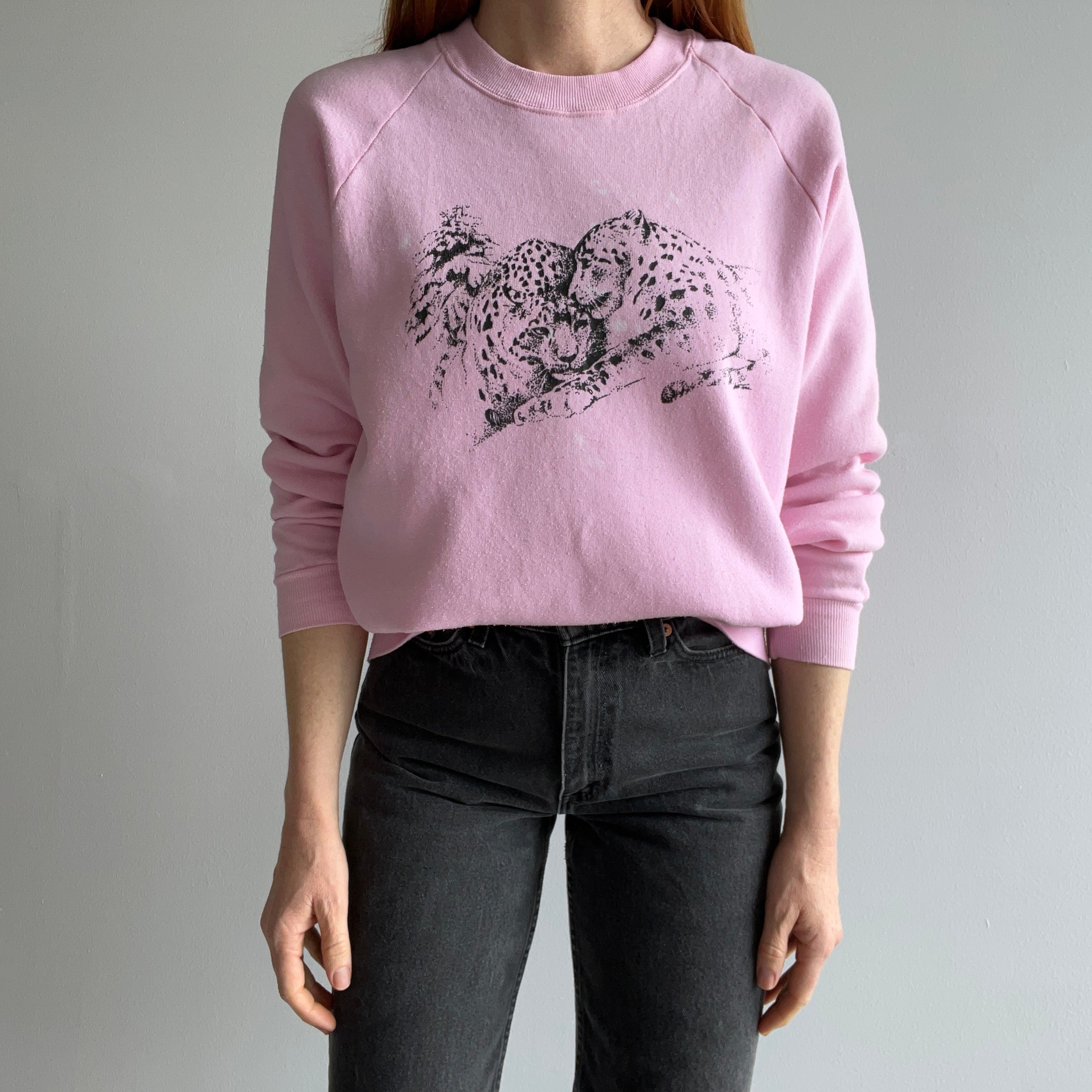 1980s Cheetah Sweatshirt - !!!!