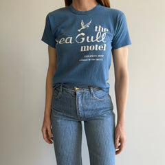 1970s The Sea Gull Motel - Wildwood, NJ - Rolled Neck Cotton T-Shirt by Russell