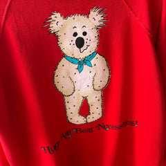 1980s Hugs Are Bear Necessities Sweatshirt