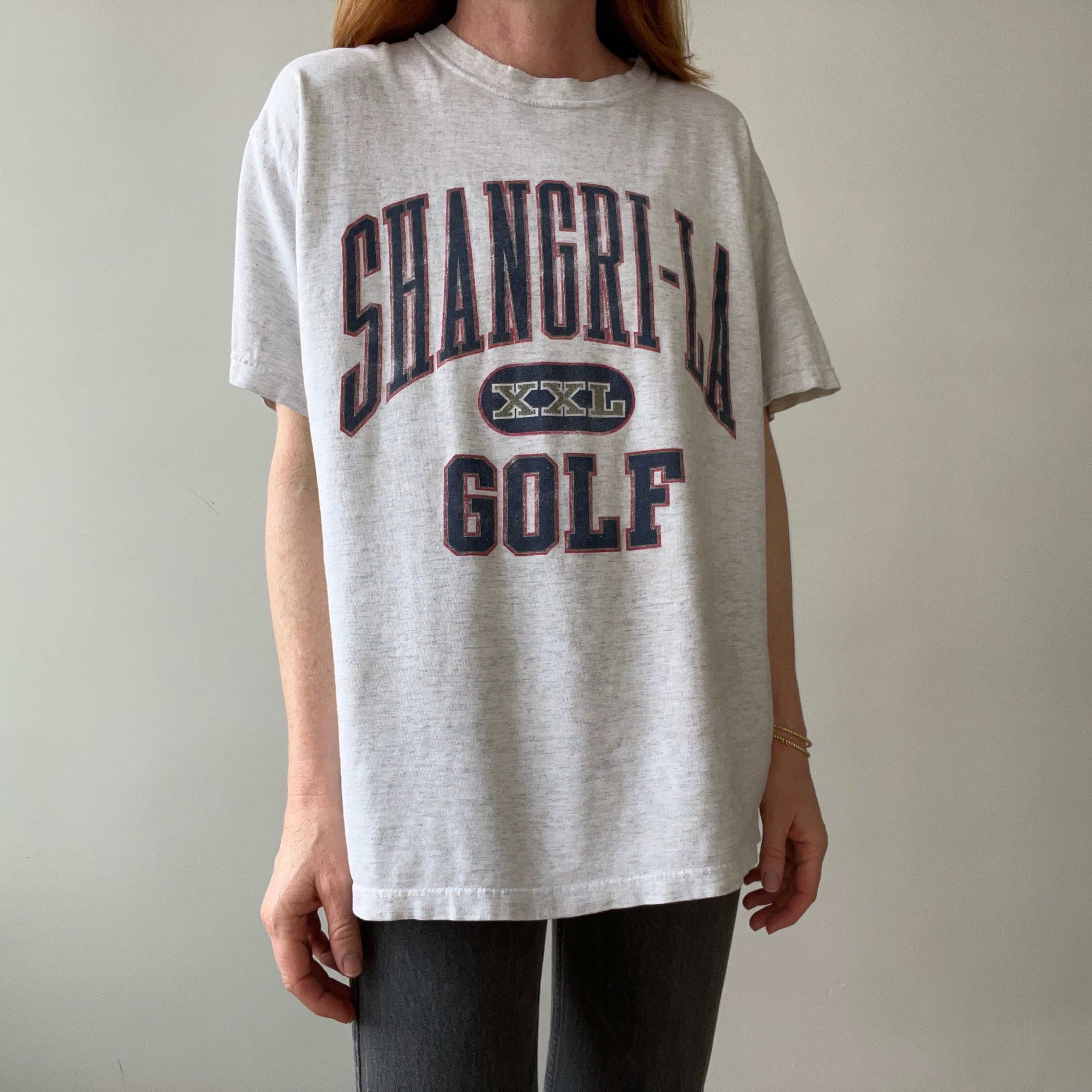 1990s Grey Shangri-La Golf T Shirt