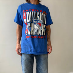 1992 New York Rangers Division Champs Hockey T-Shirt