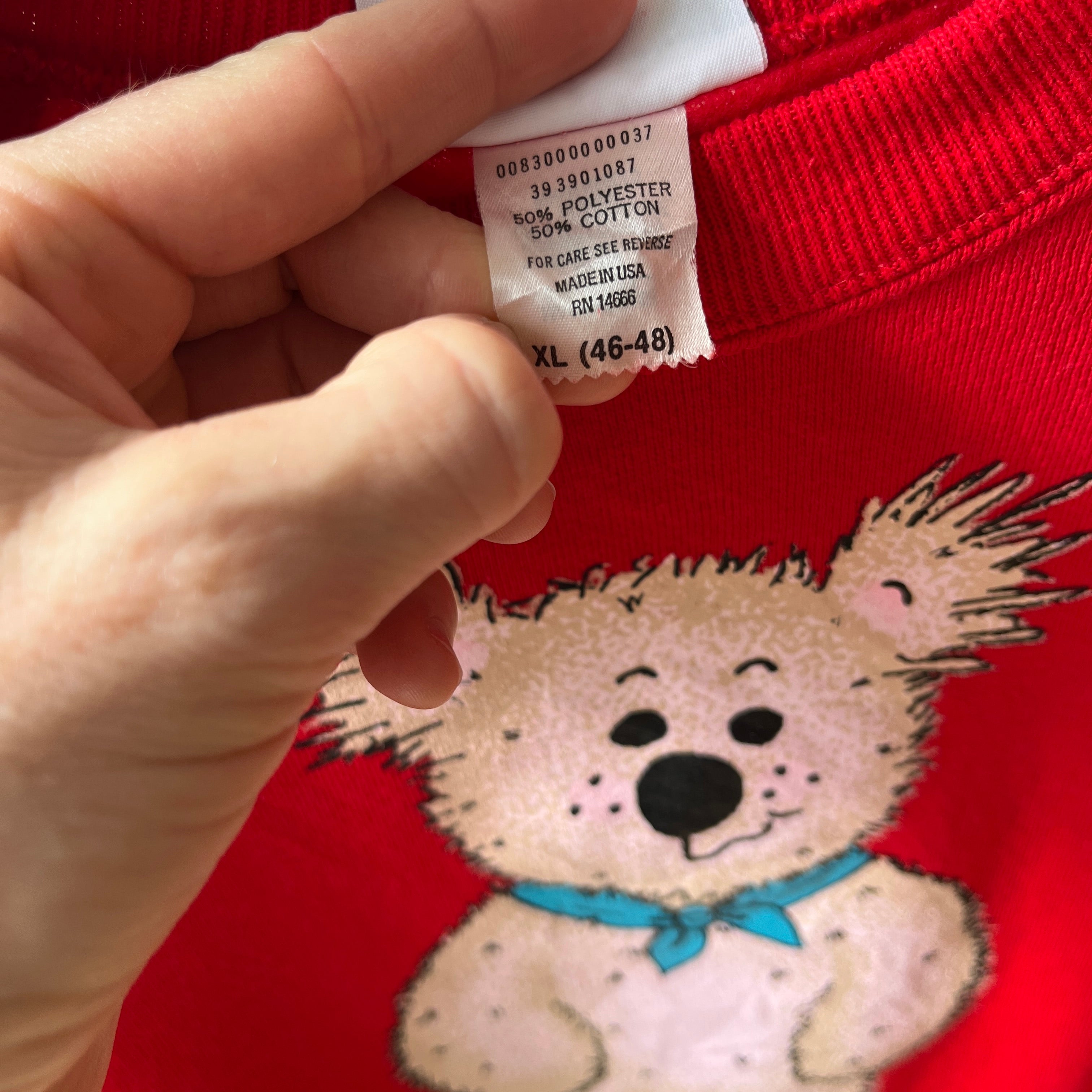 1980s Hugs Are Bear Necessities Sweatshirt