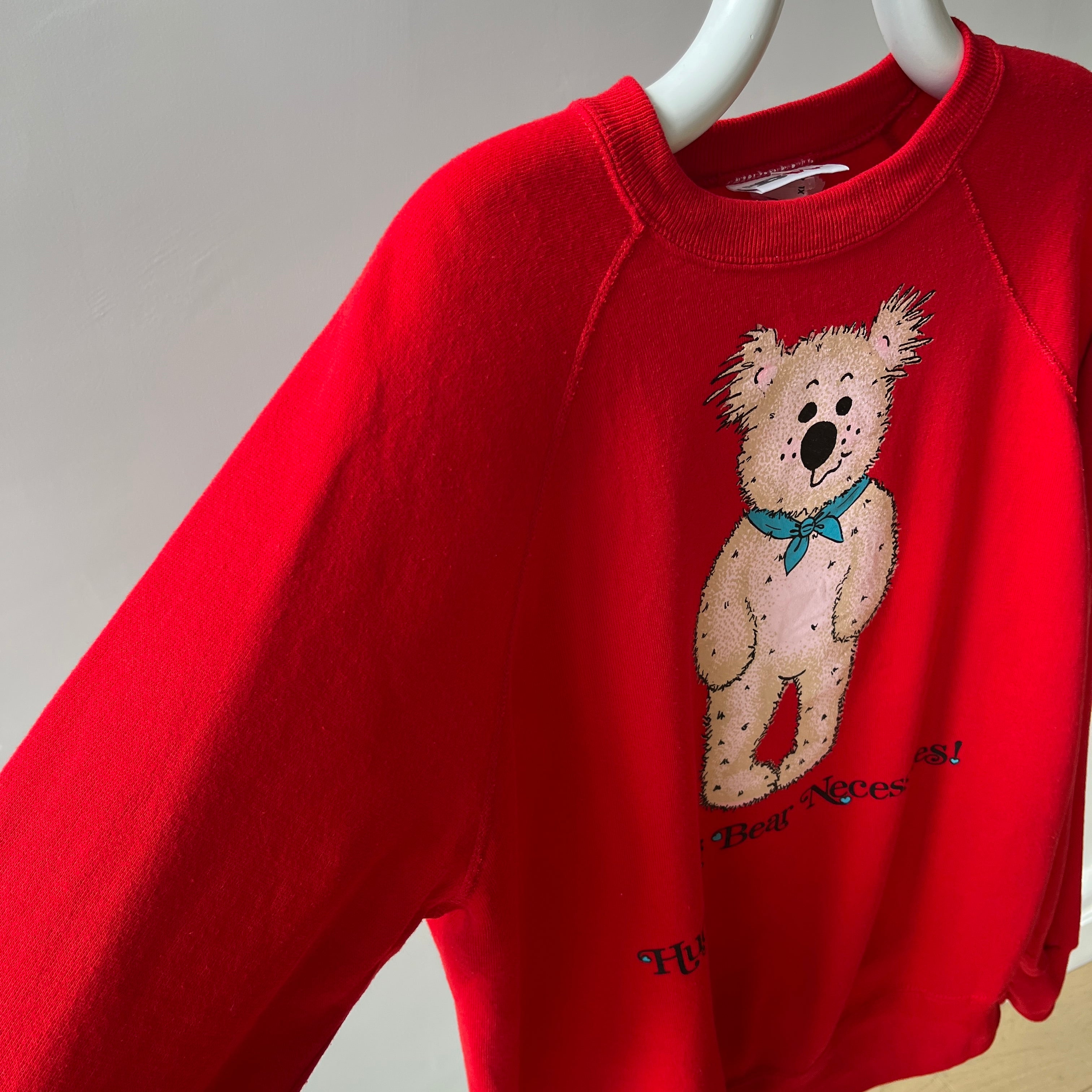 1980s Hugs Are Bear Necessities Sweatshirt