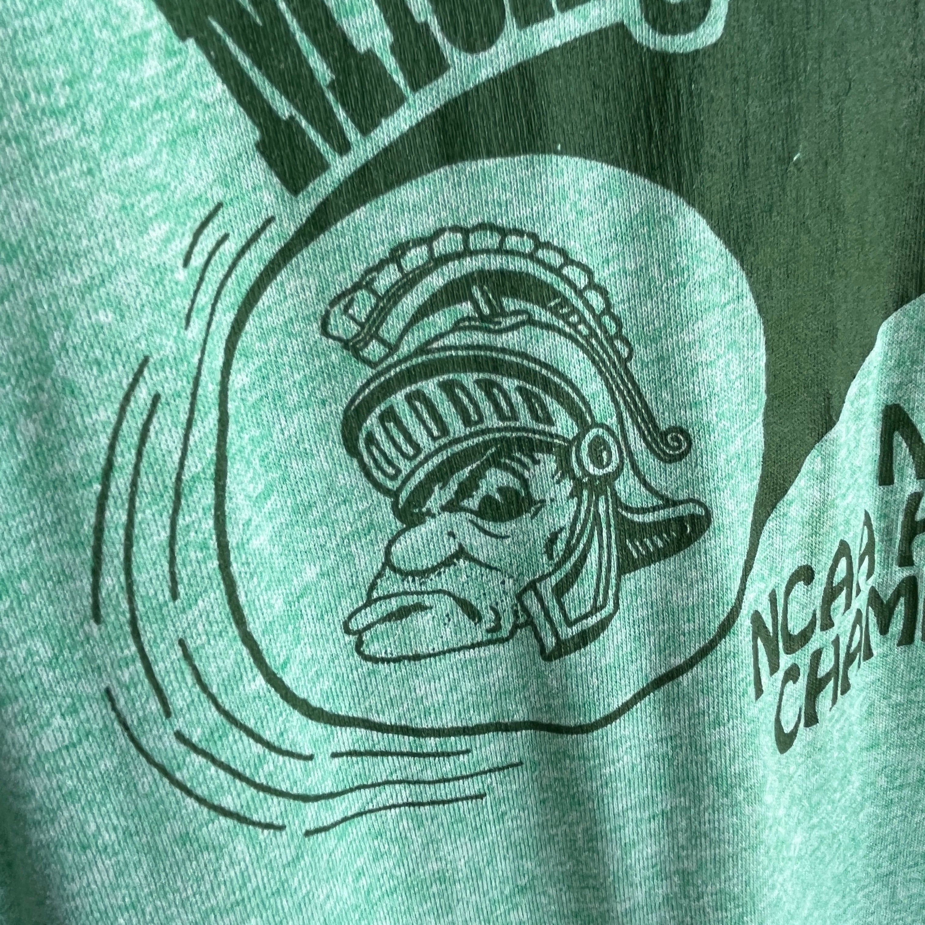 1986 Michigan State National NCAA Hockey Champions Ring T-Shirt