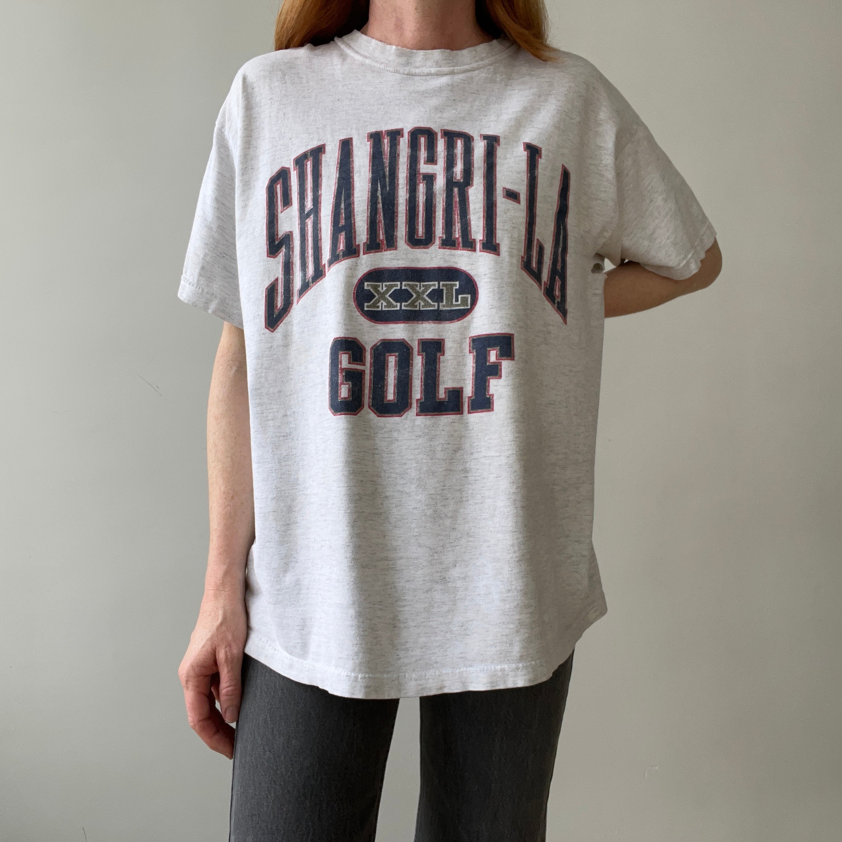 1990s Grey Shangri-La Golf T Shirt