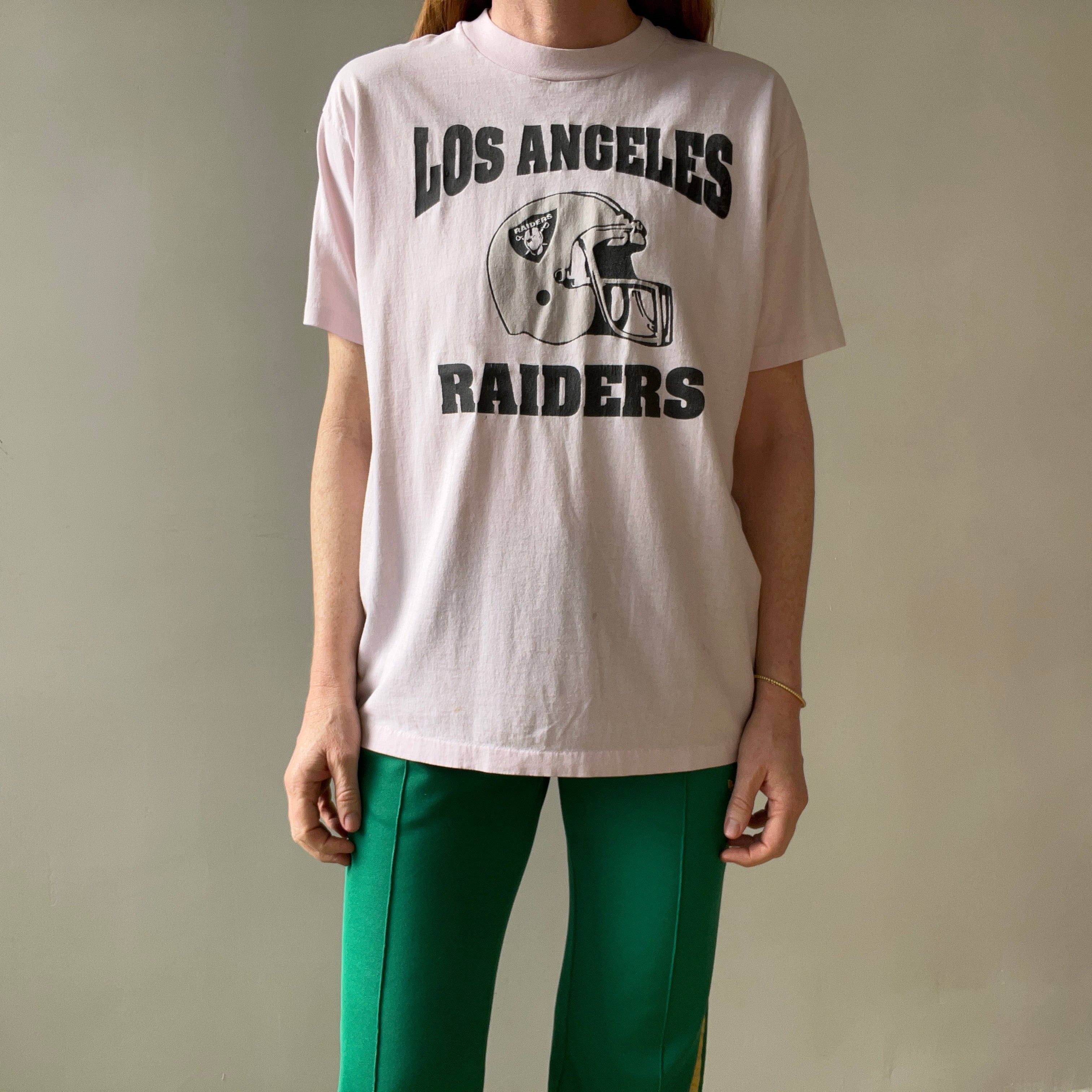 1990s Light Pink Los Angeles Raiders T Shirt