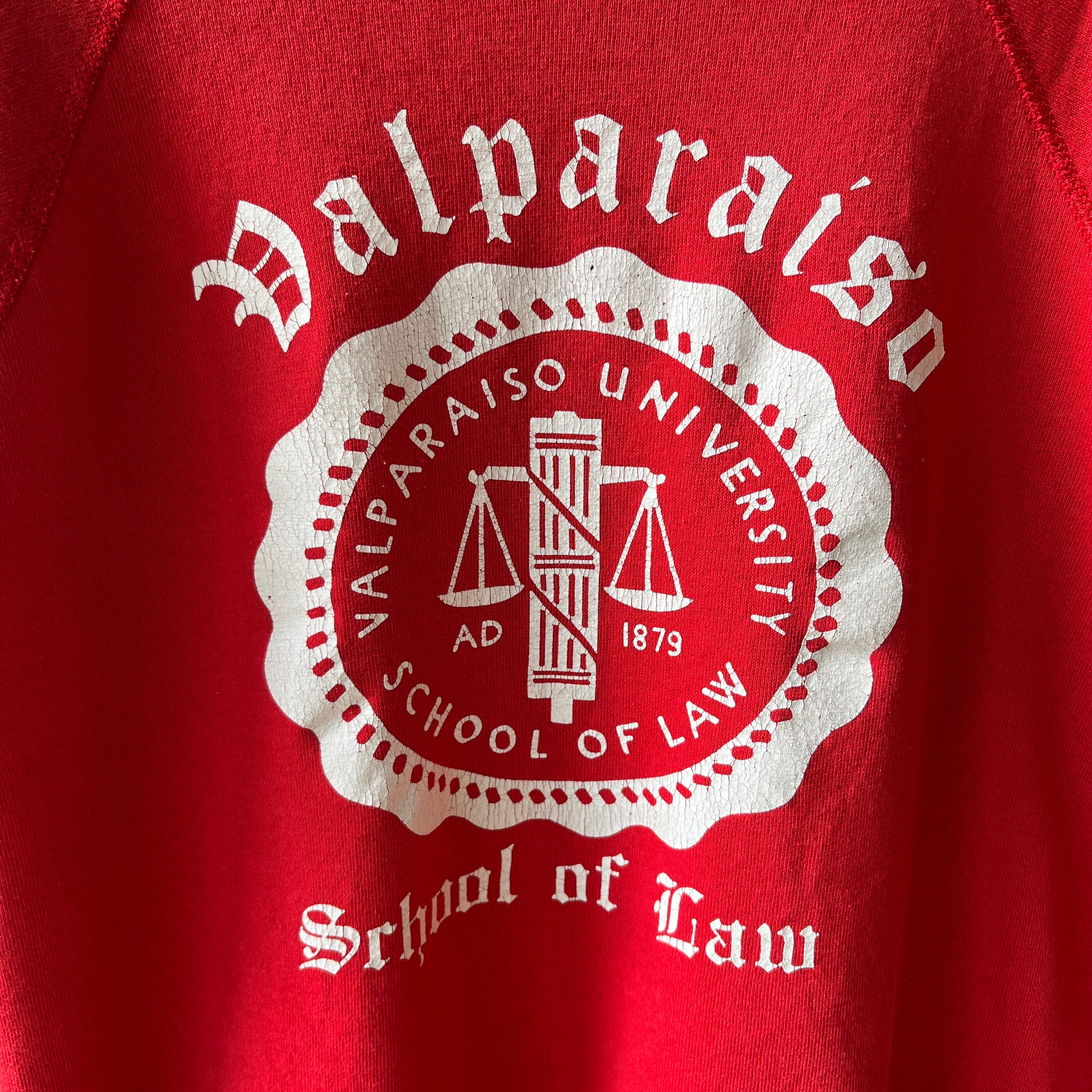 1980s Valparasio School of Law Beat Up Sweatshirt