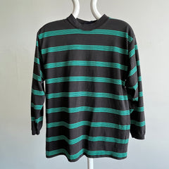 1980s Lee Brand Striped 3/4 Sleeve T-Shirt - YES PLEASE