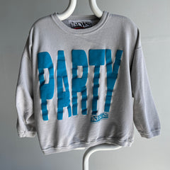 1980s Party International News Cotton Crop Top Sweatshirt