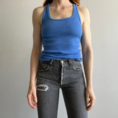 1980s Blank Le Tigre Ribbed Racerback Tank Top