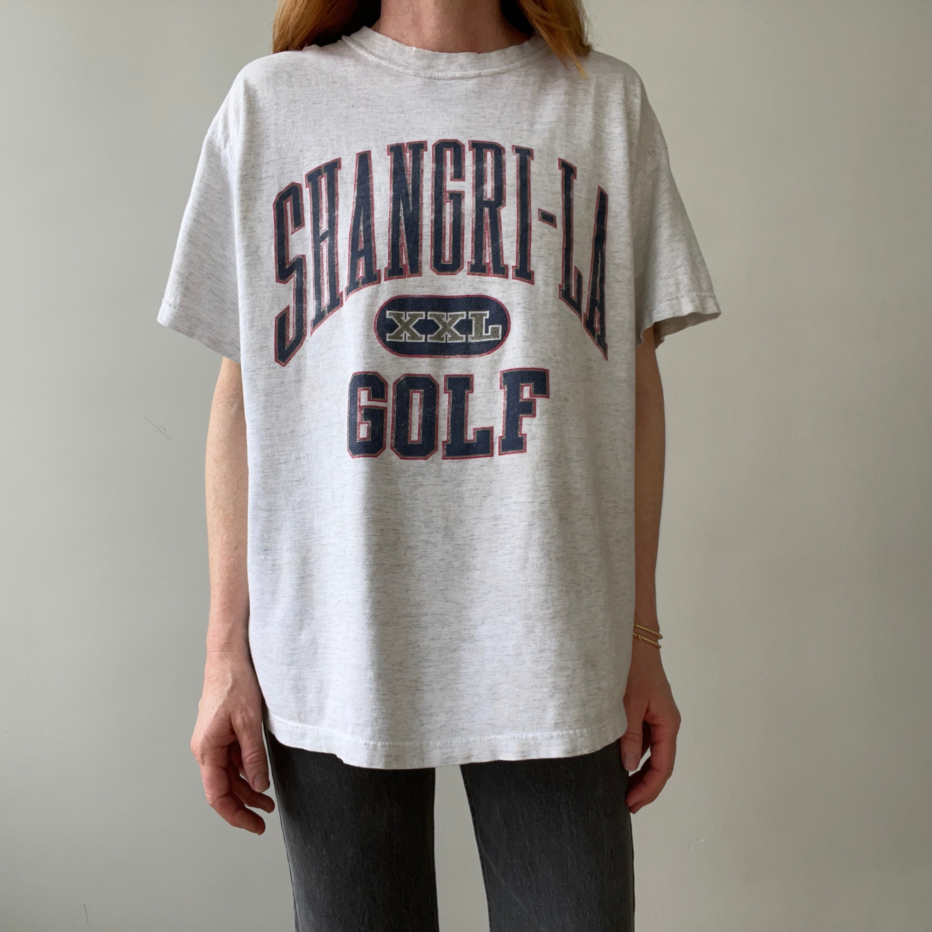 1990s Grey Shangri-La Golf T Shirt