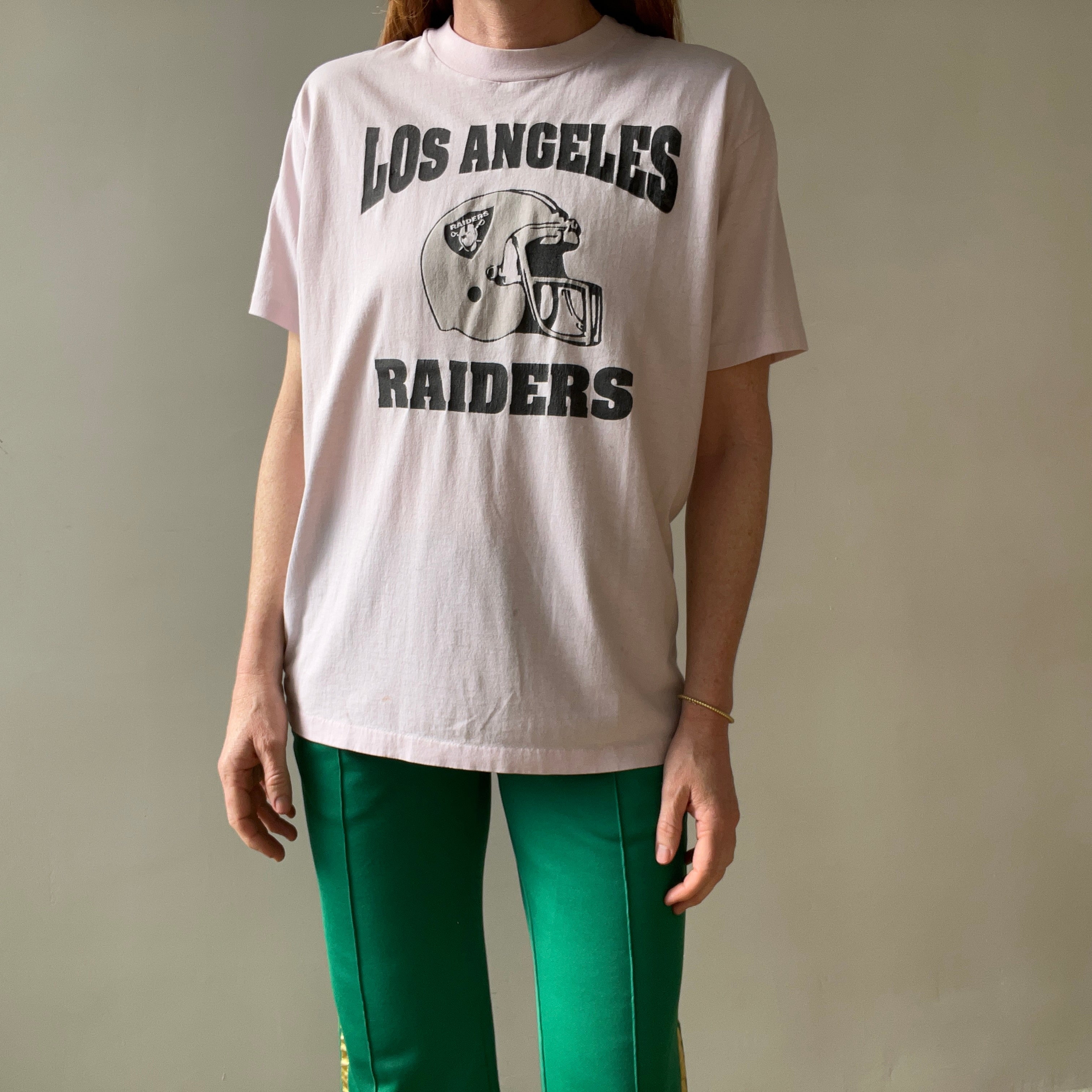 1990s Light Pink Los Angeles Raiders T Shirt