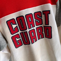 1980s Age Stained Coast Guard on a Collegiate Pacific Color Block Sweatshirt