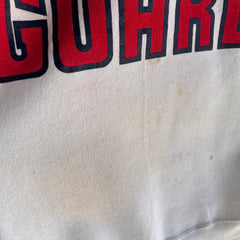 1980s Age Stained Coast Guard on a Collegiate Pacific Color Block Sweatshirt