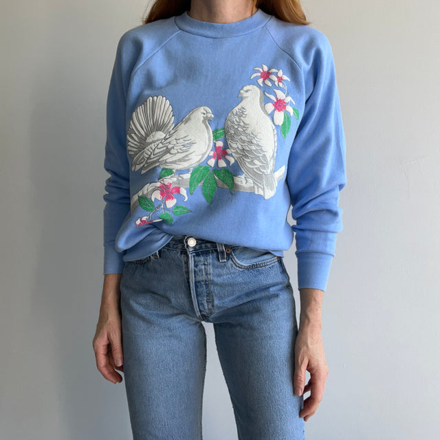 1980s Doves? Pigeons? Sweatshirt - Woah