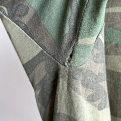 1980s Camo Thinned Out Rolled Neck T-Shirt