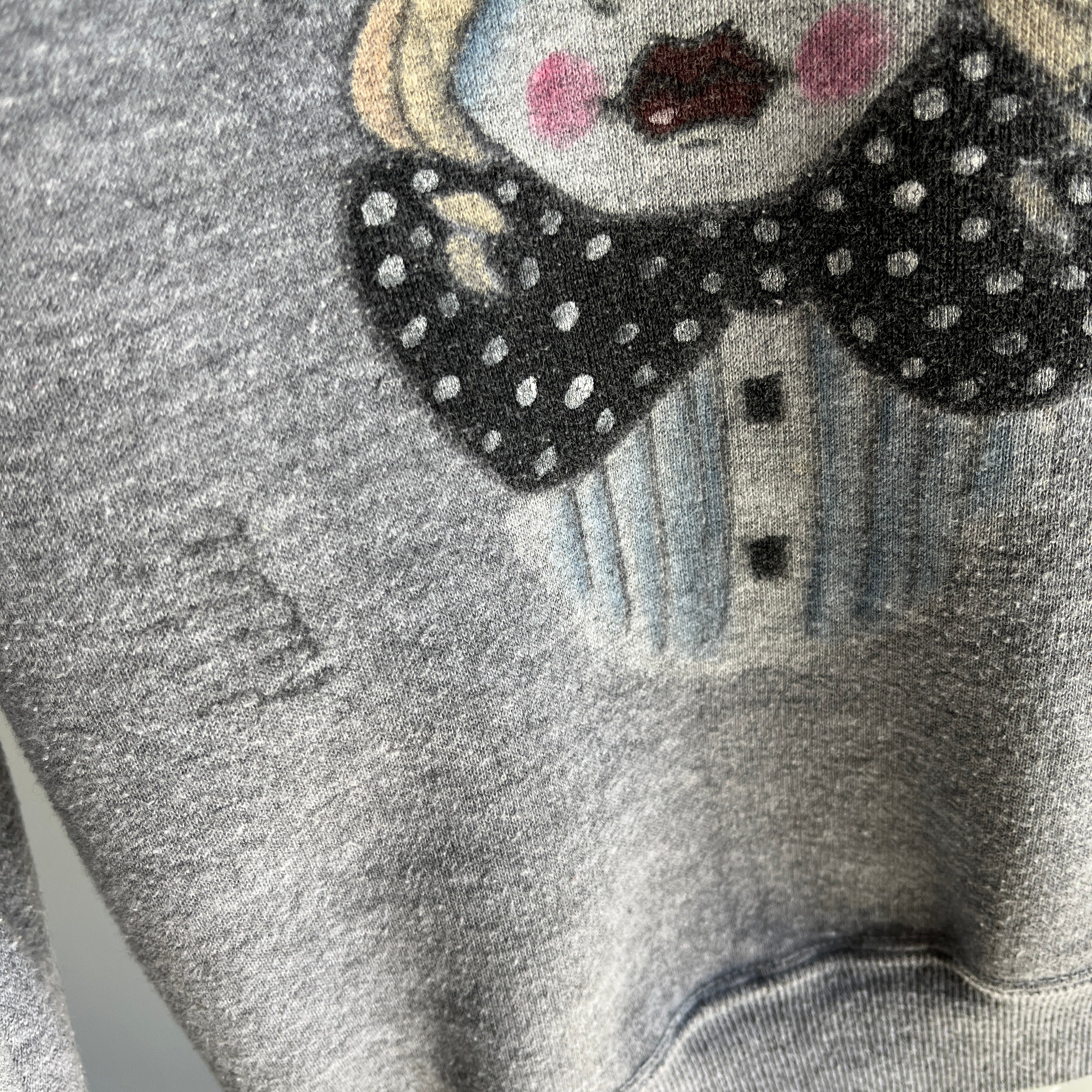 1970/80s DIY Creepy/Friendly Clown Sweatshirt on a Sportswear