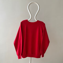 1980s Blank Red Raglan Sweatshirt