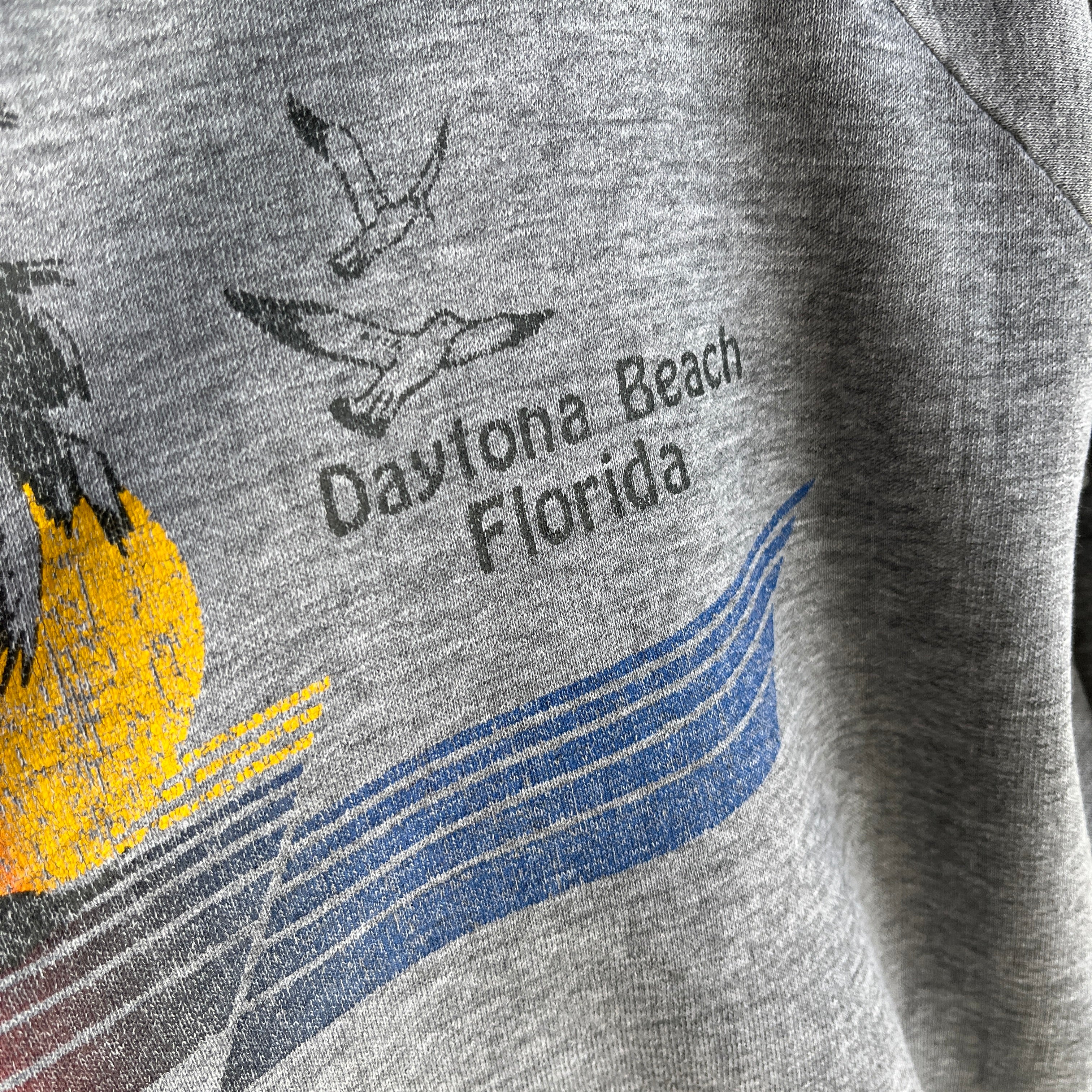 1970s Daytona Beach, Florida Perfectly Worn Sweatshirt by Sportswear