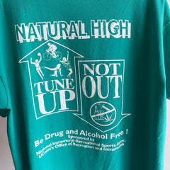1980/90s U Conn Natural High Front and Back T-Shirt (the backside)