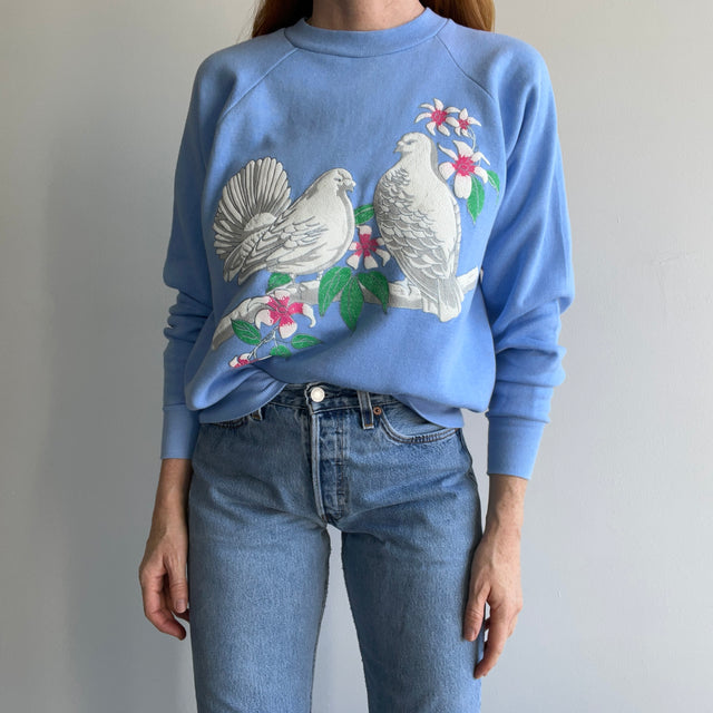 1980s Doves? Pigeons? Sweatshirt - Woah