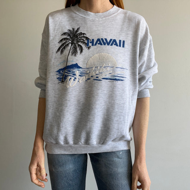 1990s SUPER THINNED OUT AND SLOUCHY Hawaii Sweatshirt