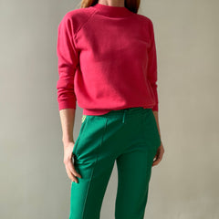 1980s/90s Pink Hanes Her Way Raglan Sweatshirt