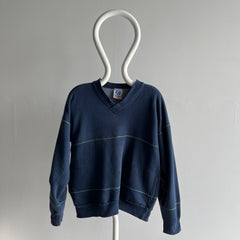 1970s Mended Heavyweight Structured Van Court Sweatshirt with Pockets - Personal Collection Piece