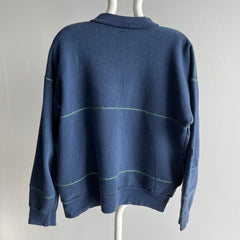 1970s Mended Heavyweight Structured Van Court Sweatshirt with Pockets - Personal Collection Piece