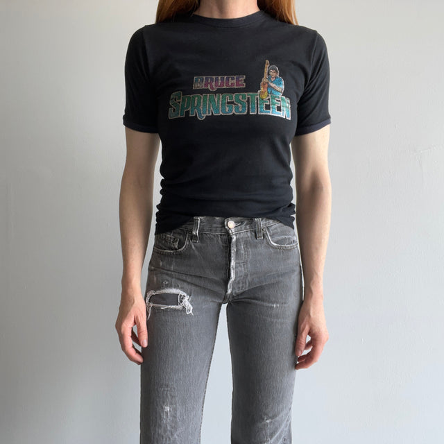 1970s Young Bruce Springsteen Fitted Ring T-Shirt - WOWOWOW