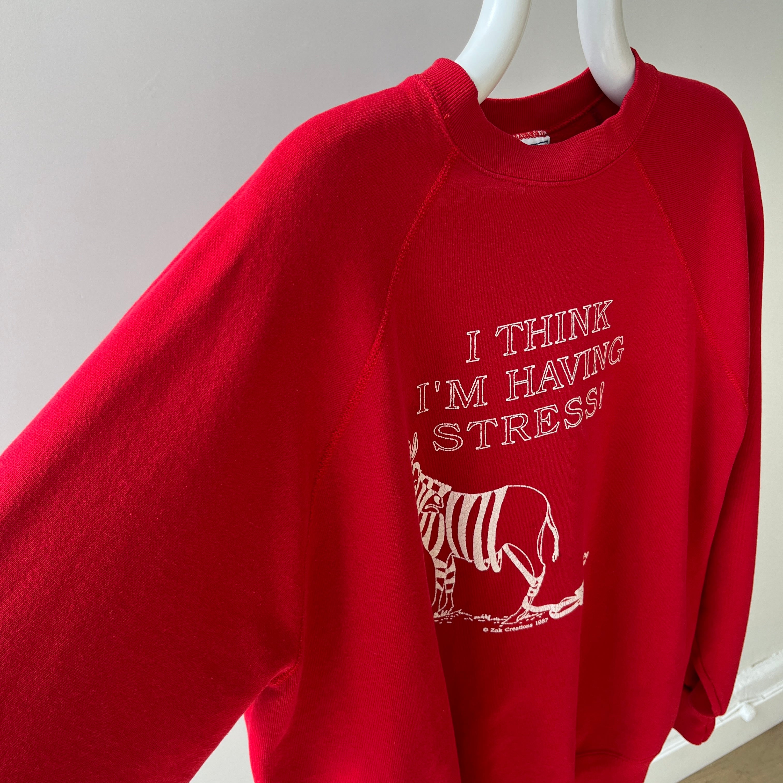 1987 I Think I'm Having Stress Sweatshirt