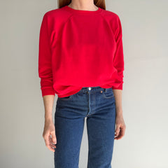 1990s Blank Bright Red Raglan by HHW