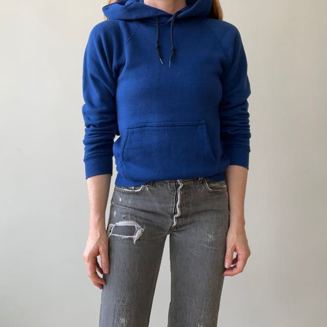 1970s/80s Navy Blue Hoodie by Discus